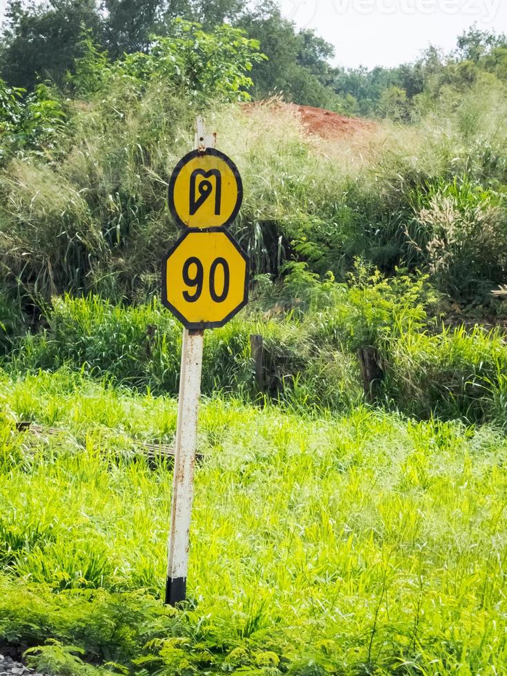 Signs on the railroad. photo