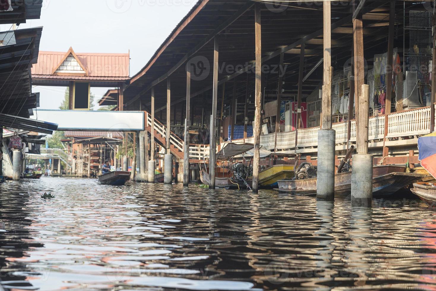 Flooded street after the flood in Thailand. photo