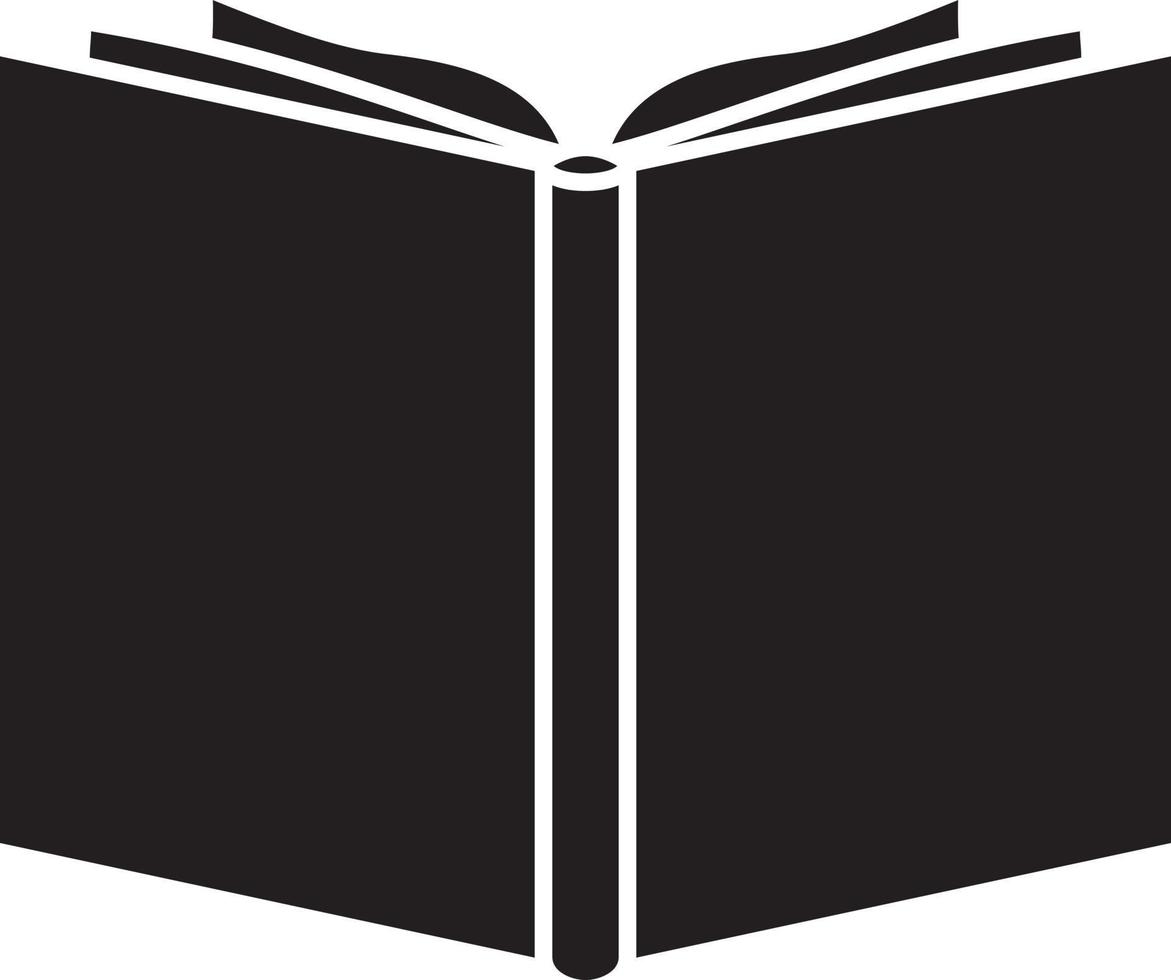 Open book in black vector