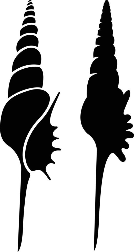 Seashell silhouette vector