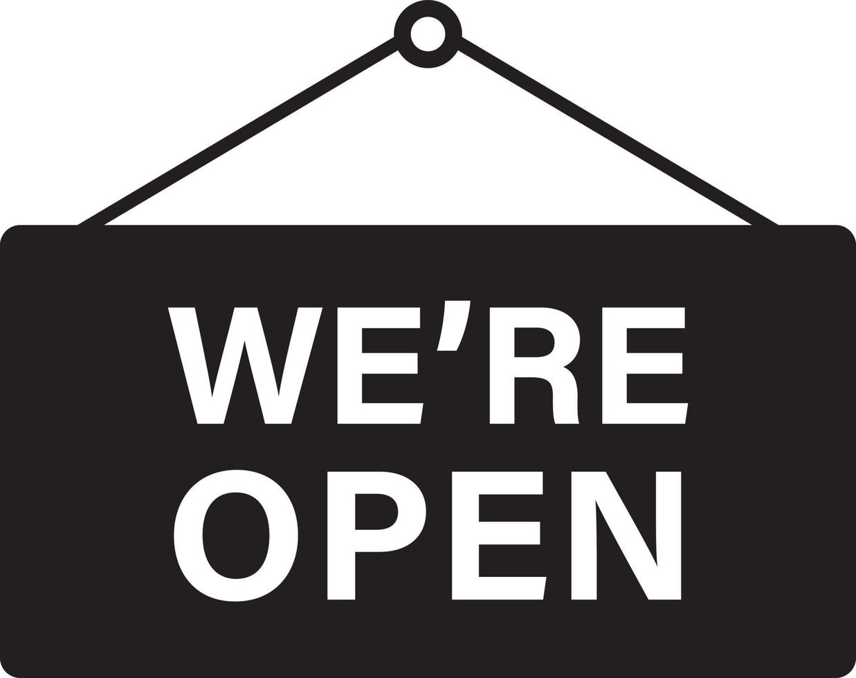 We are open sign vector