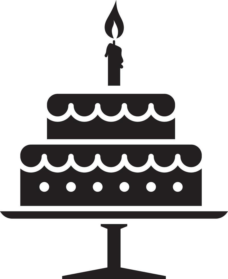 Wedding cake silhouette vector