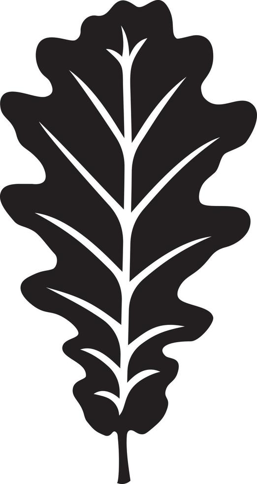 Oak leaf in black vector