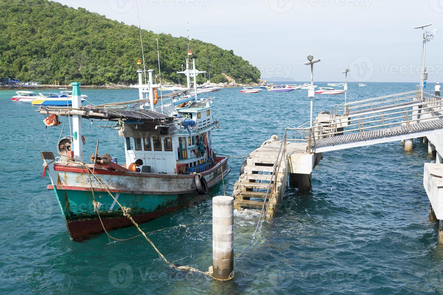 Fishing boat on the dock. photo