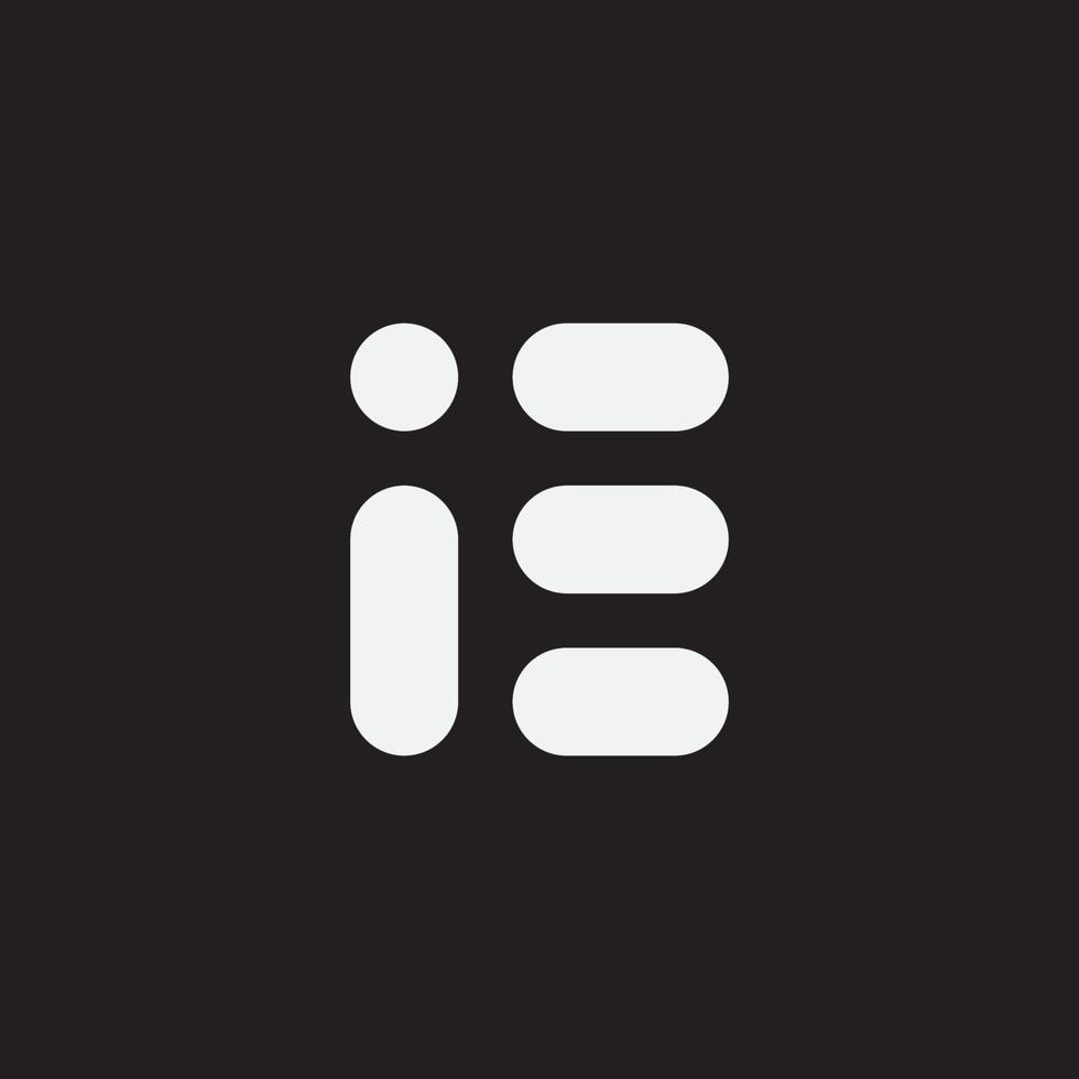 Initial letter IE modern logo. Simple logo clothing, apparel, sport club, branding design. vector