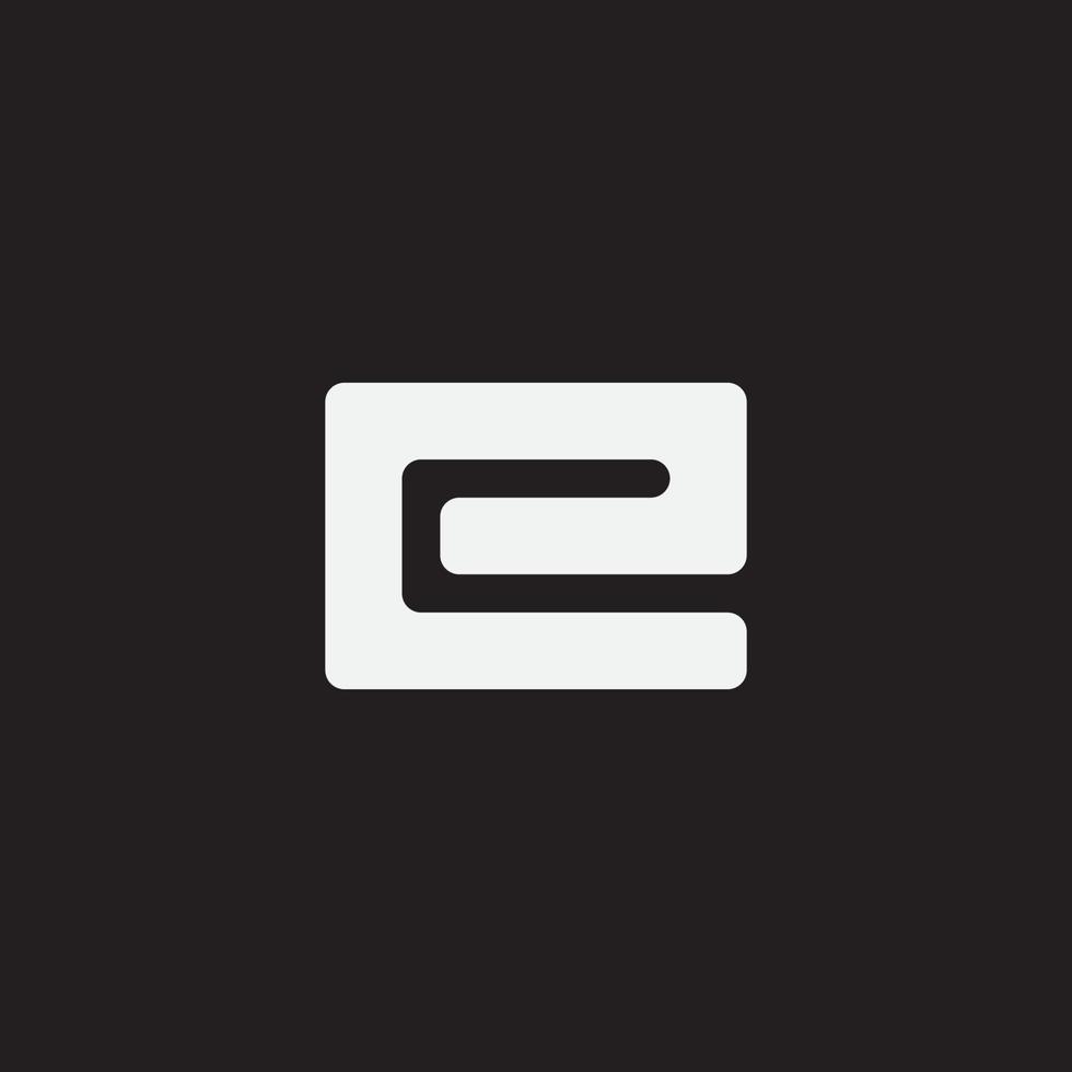 Initial letter E monogram square shape. Simple logo concept. vector