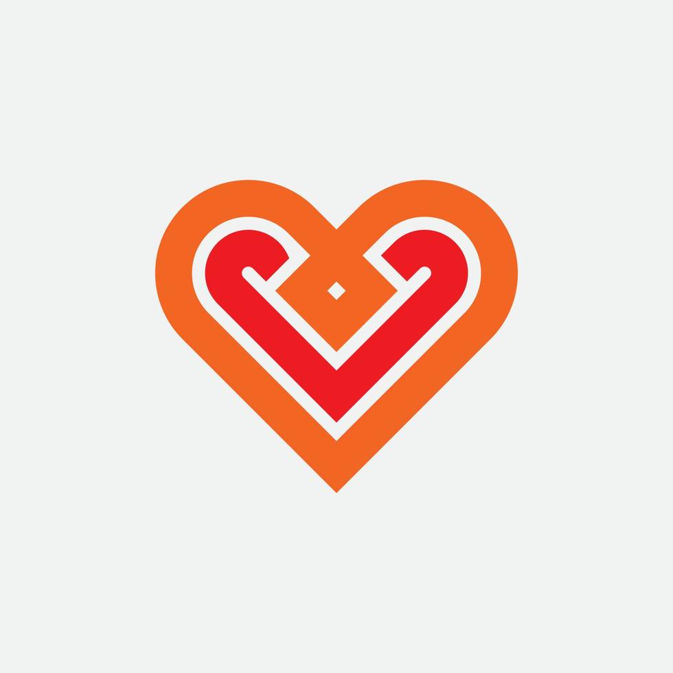 Love heart vector symbol. Valentine day. Medical health logo.