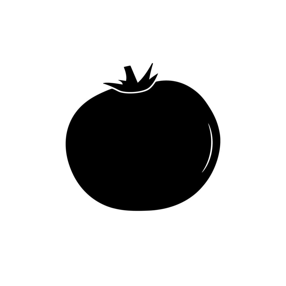 icono de silueta de tomate vector