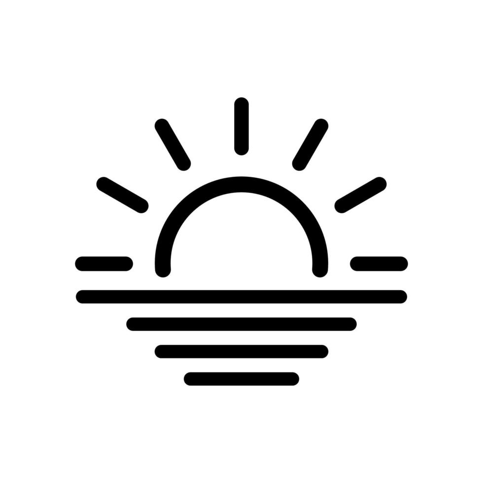 Sunrise line vector icon