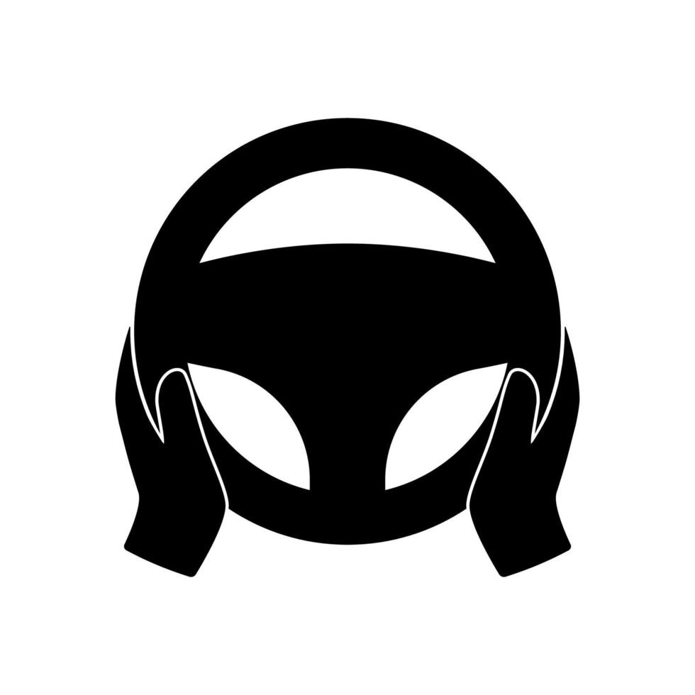 Steering wheel vector icon