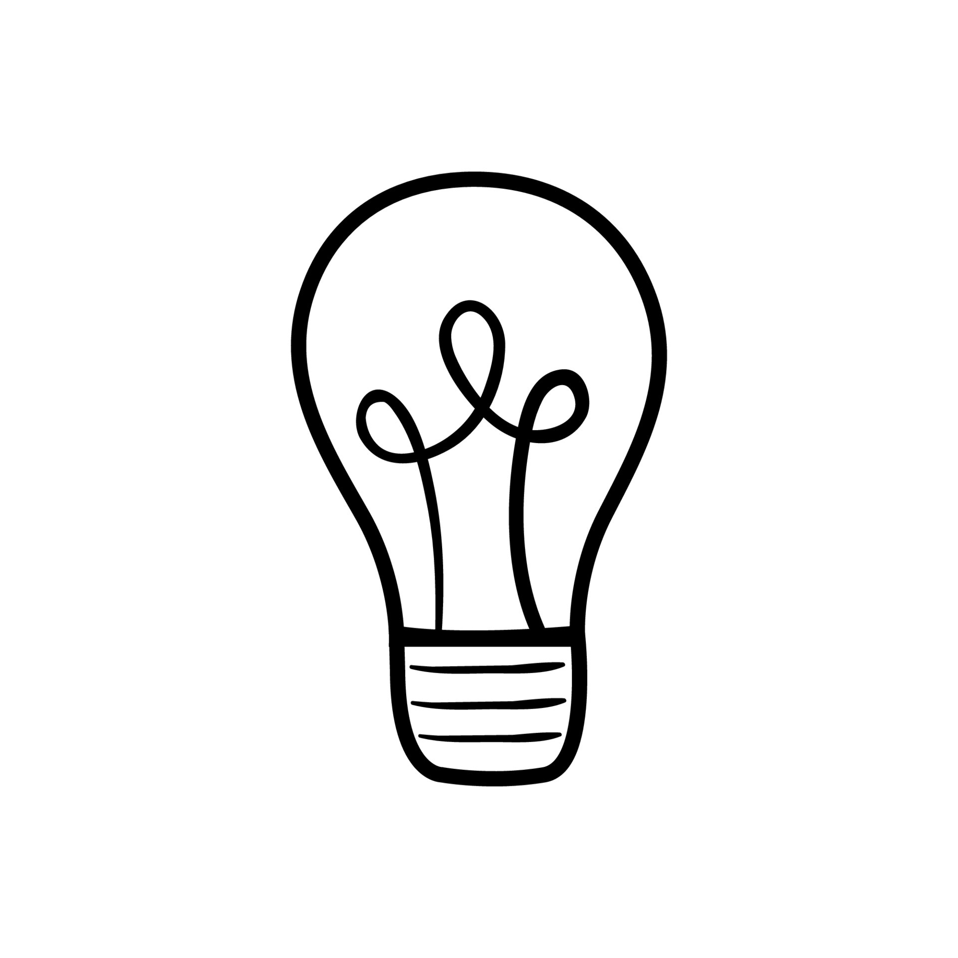 Shining light bulb sketch. Lightbulb doodle icon. Hand drawn line vector illustration. concept of idea. Cartoon drawing Vector Art at Vecteezy