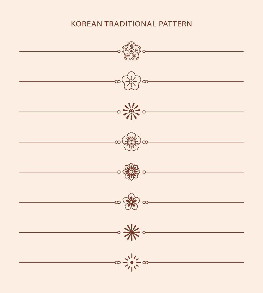 Korean traditional line pattern. Asian style. Chinese culture. Vector abstract graphic illustration. Korea, china symbol