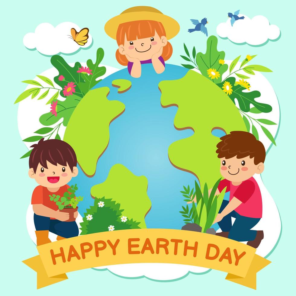 Happy Earth Day vector