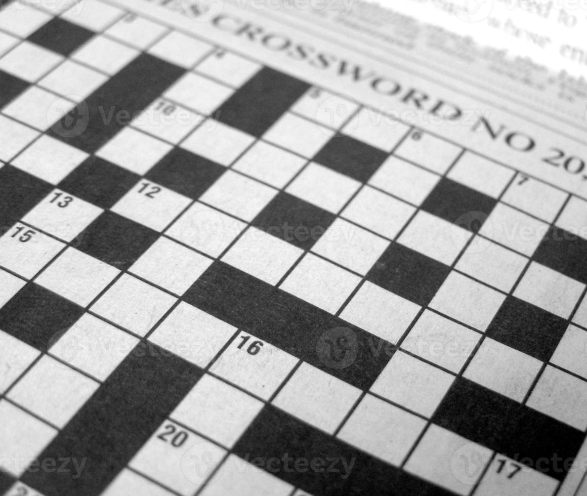 Blank crosswords picture photo