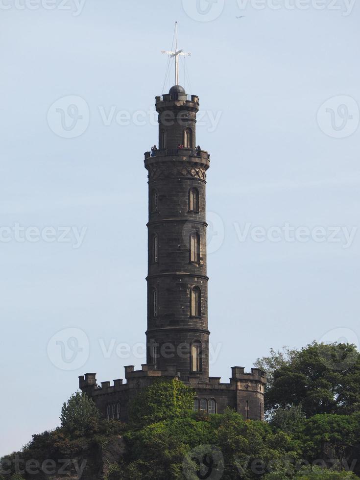 Nelson monument on Calton Hill in Edinburgh photo