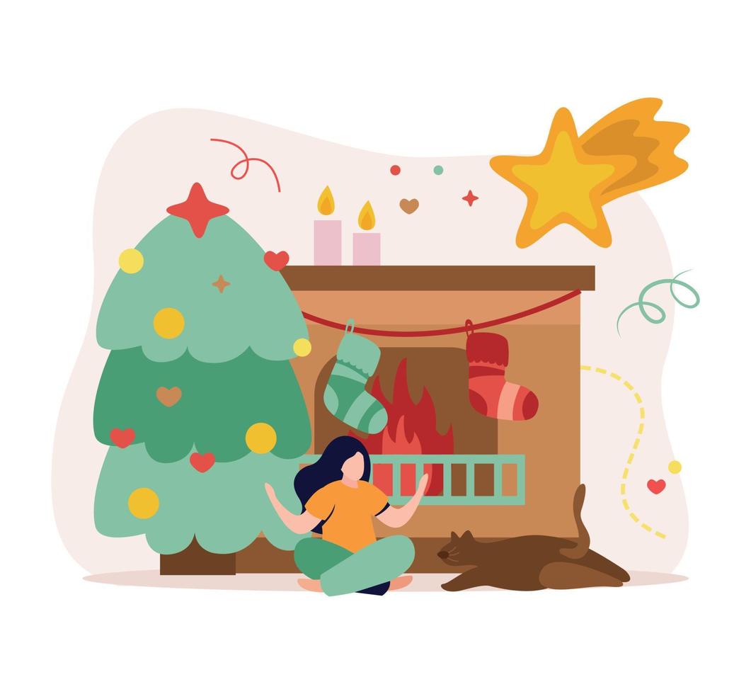 Happy Winter Zen Composition vector