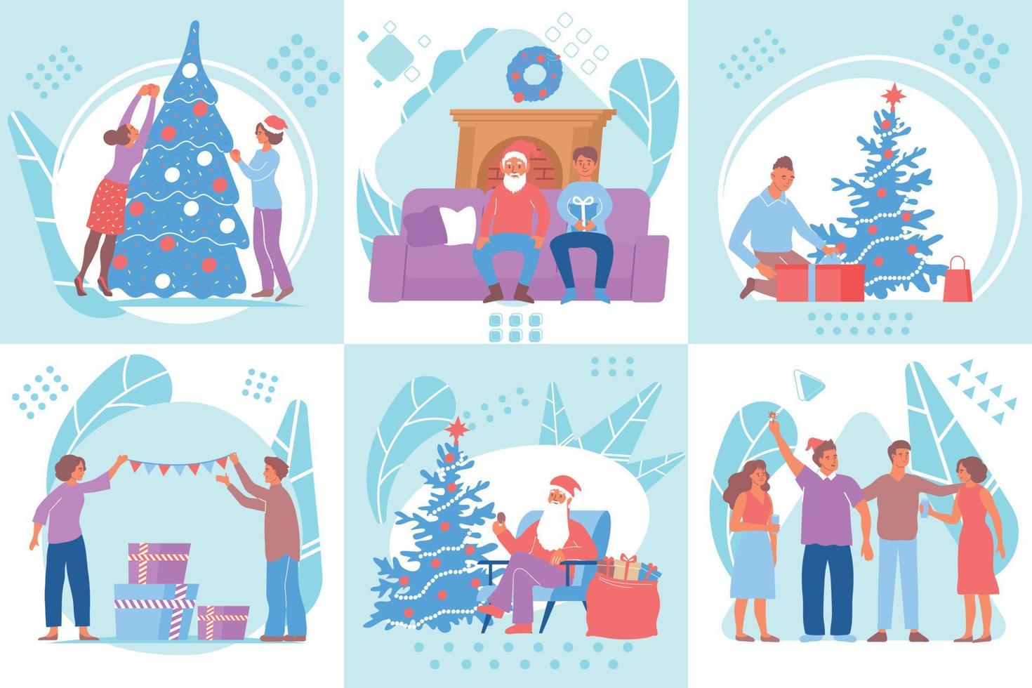 Christmas Flat Set vector