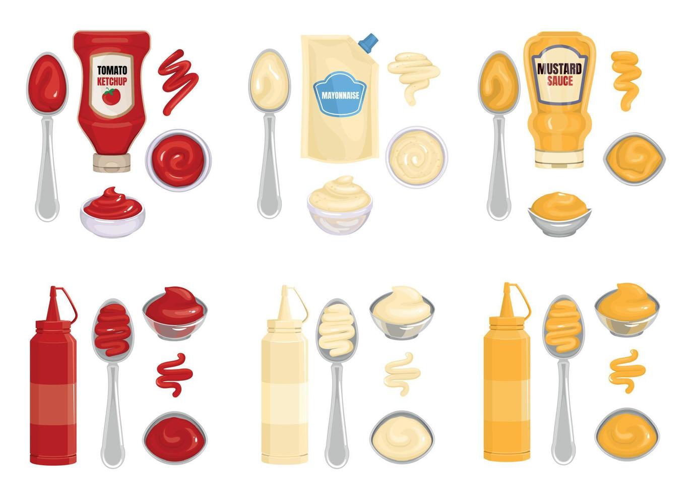 salsa de utensilios de cocina composición realista vector