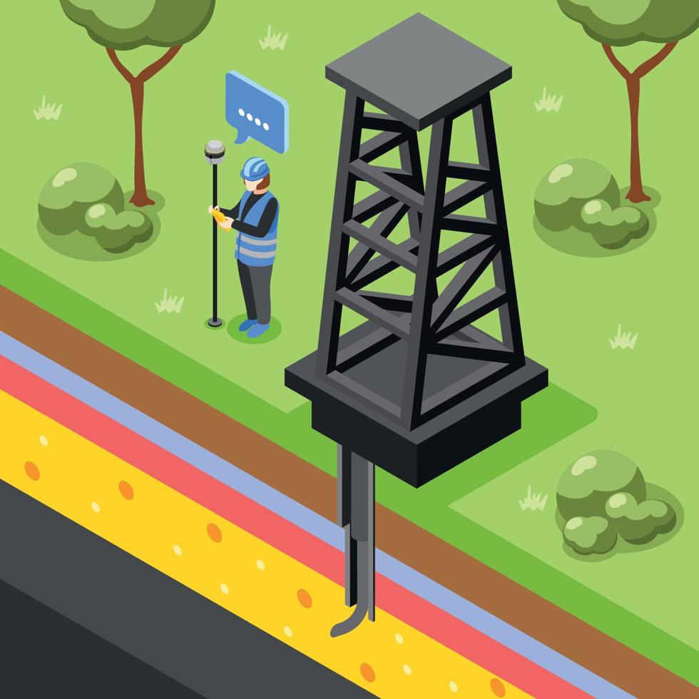 Geodesy Tower Check Composition vector