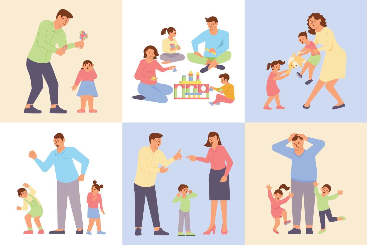 Parenting Composition Set vector