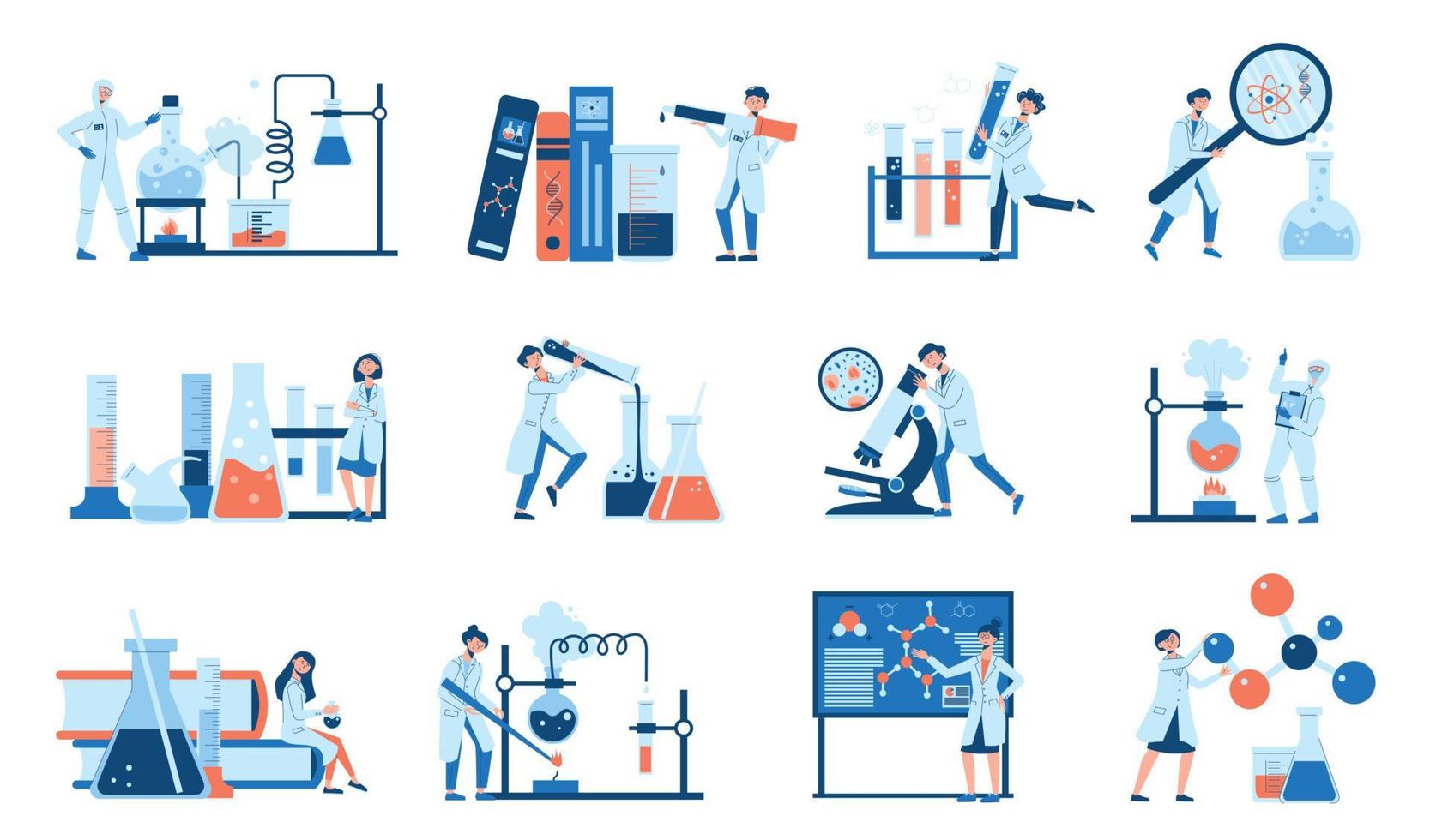 Science Laboratory Icon Set vector