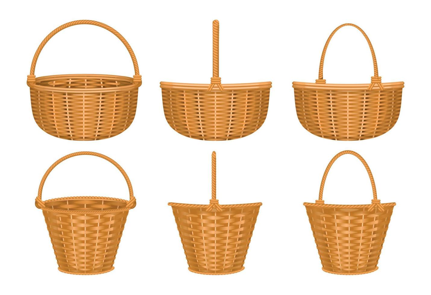Basket Icon Set Composition vector