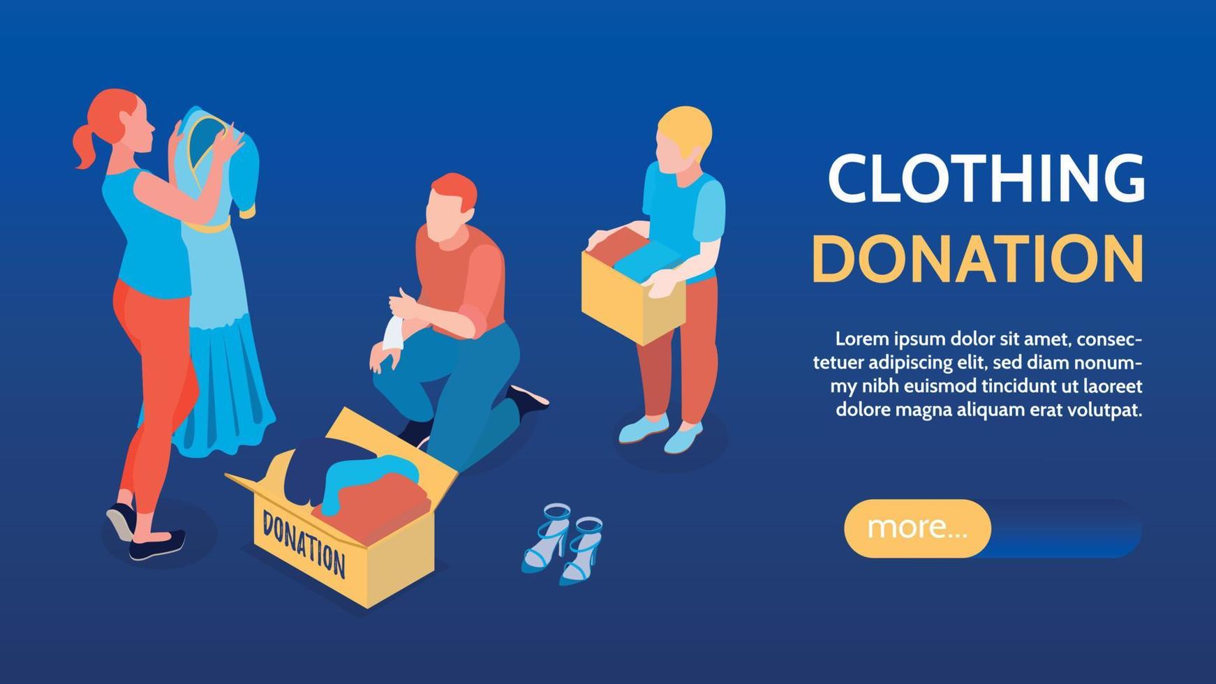 Clothing Donations Banner vector