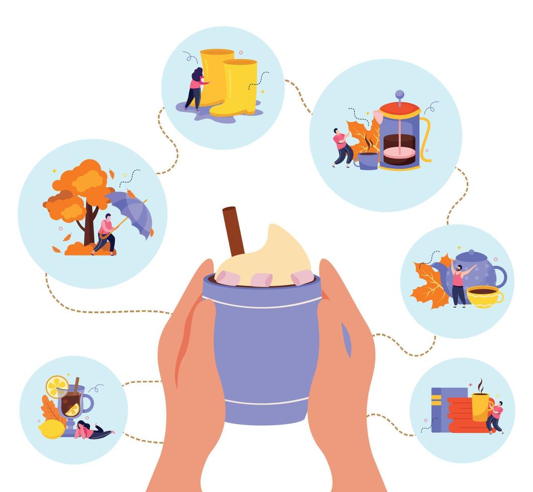 Cozy Fall Concept vector