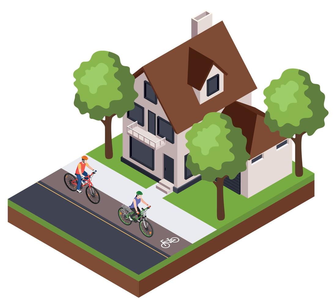 Cycling Isometric Composition vector