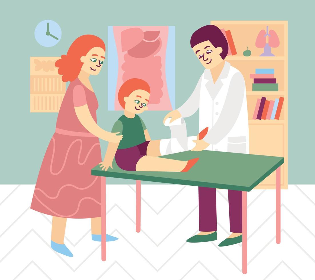 Curing Childs Leg Composition vector