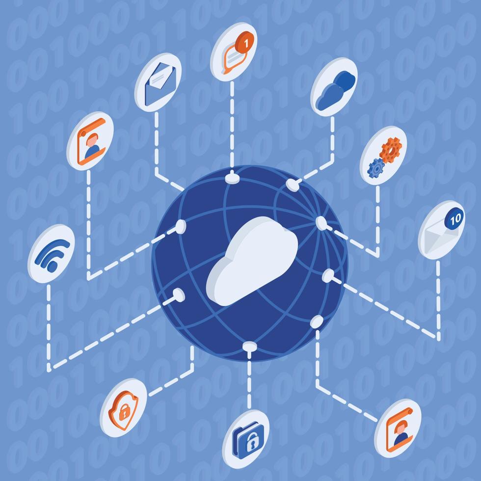 diagrama de flujo de análisis de big data vector