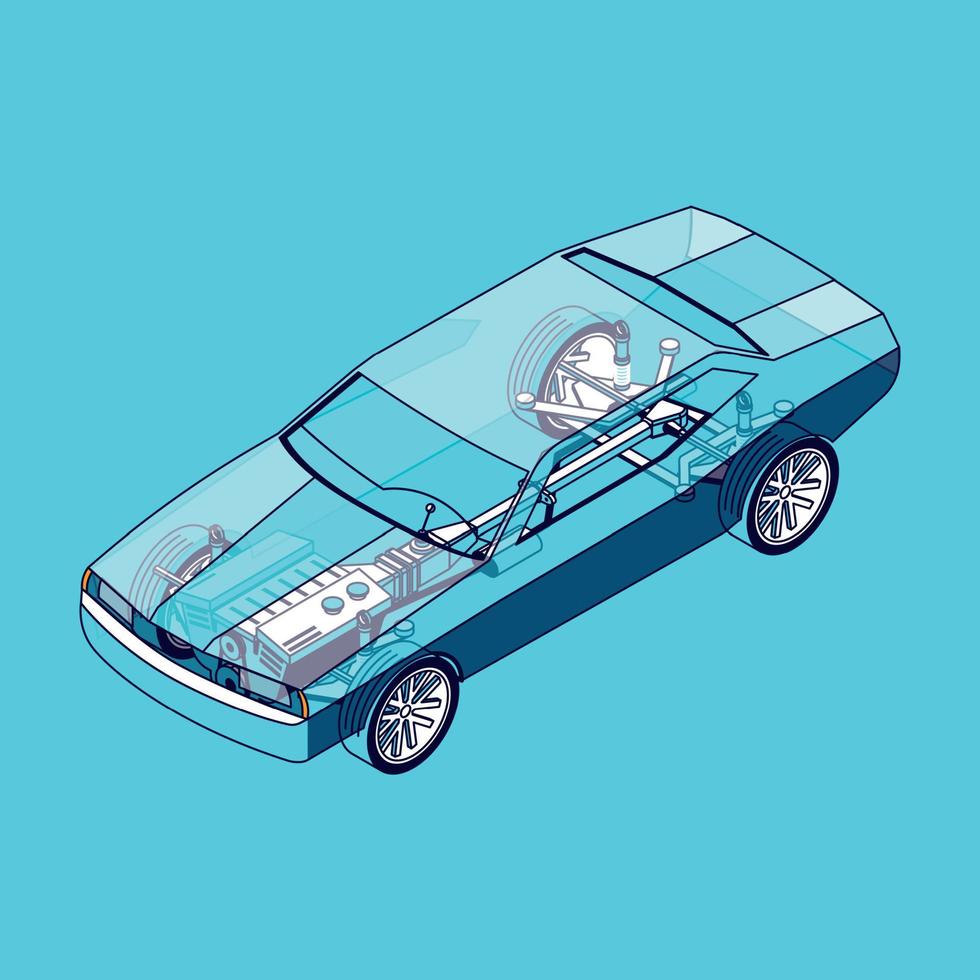 Motor Vehicle Parts Composition vector