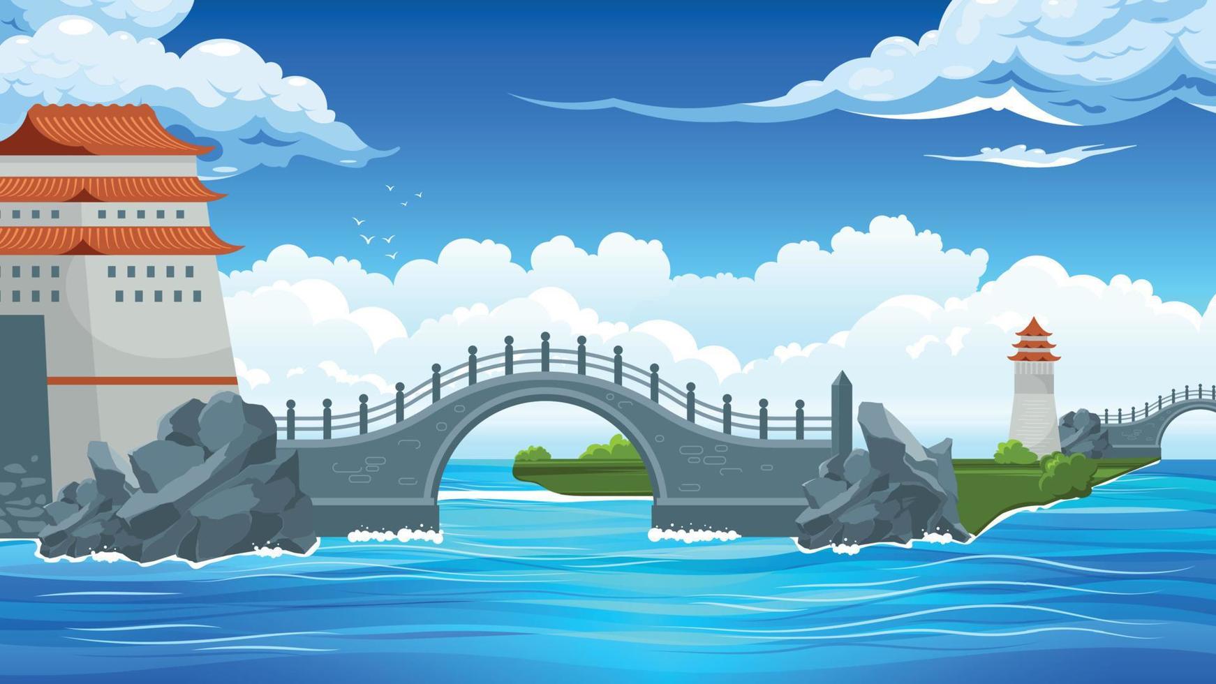 Bridges Landscape Composition vector