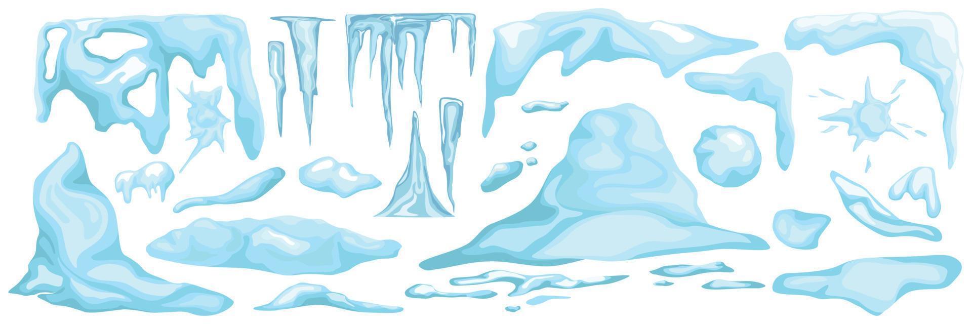 Snowdrift White Set vector