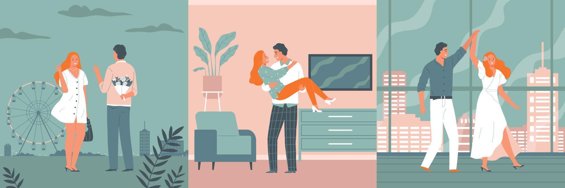 Loving Couple Design Concept vector
