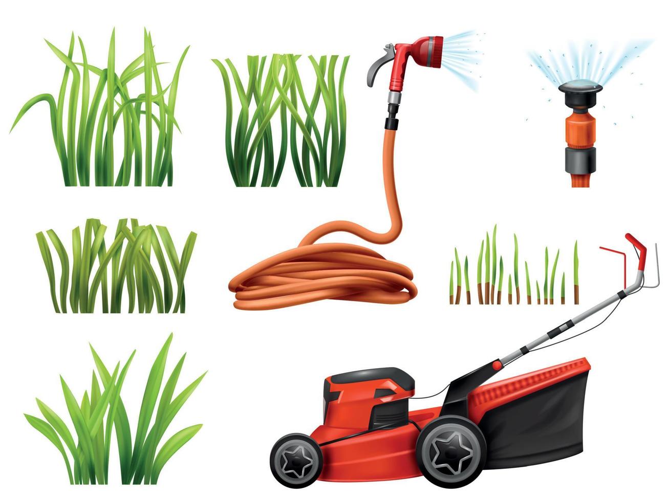 Realistic Grass Set vector