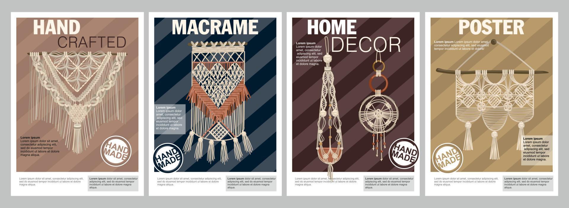 Home Decor Poster Set vector