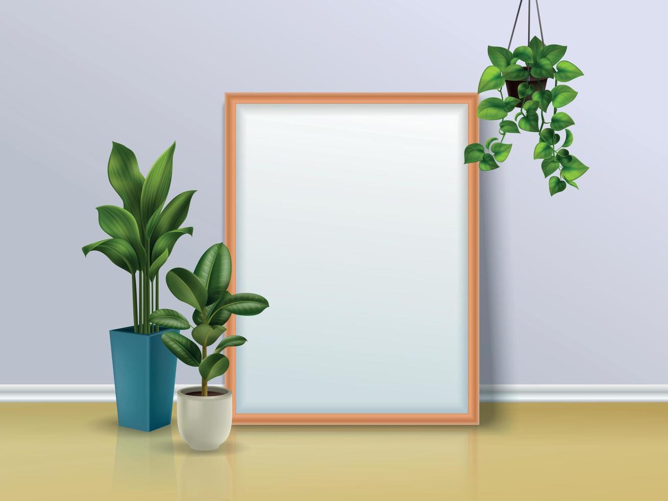 Realistic House Plants vector