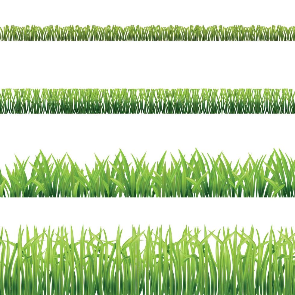 Grass Borders Set vector