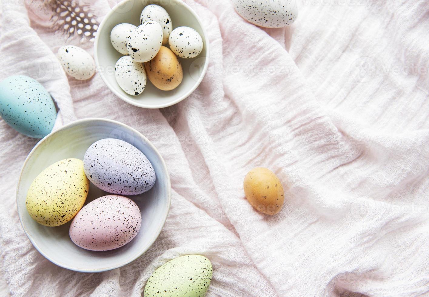 Colorful Easter eggs photo
