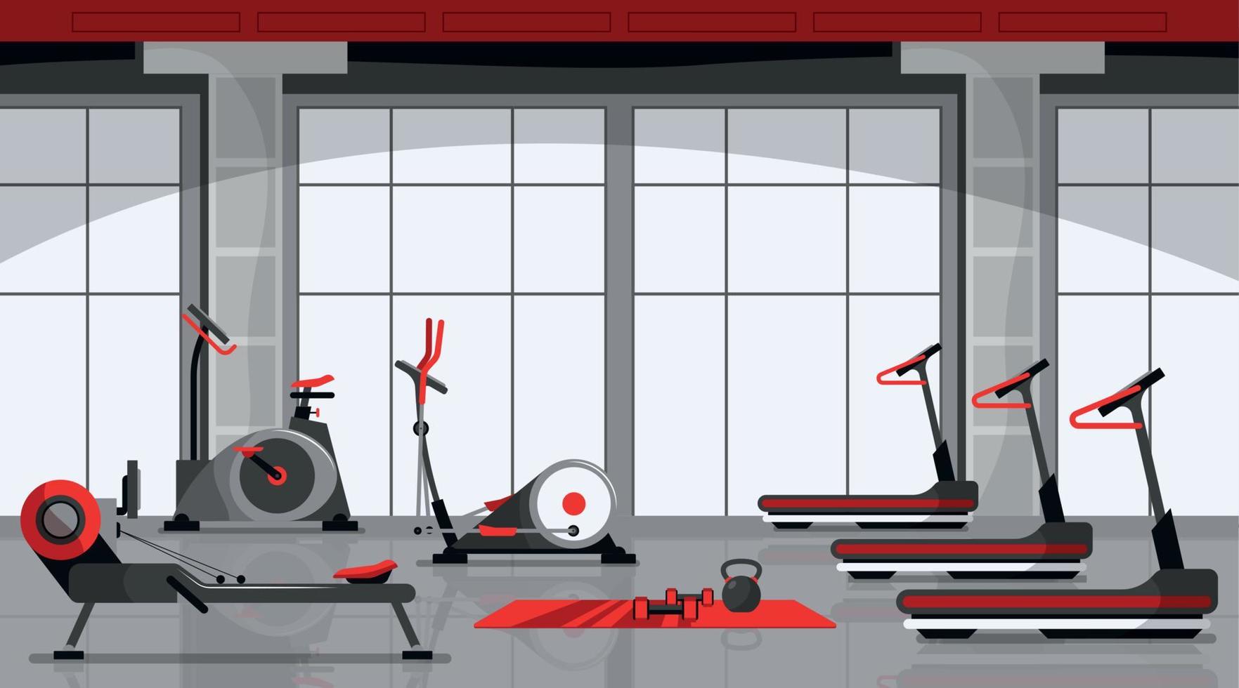 Gym Colored Composition vector