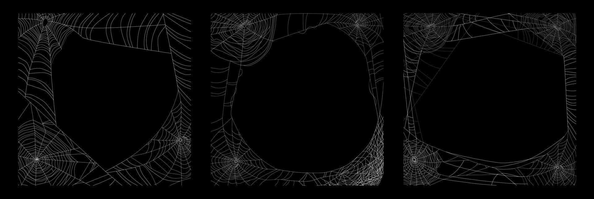 Cobweb Frames Set vector