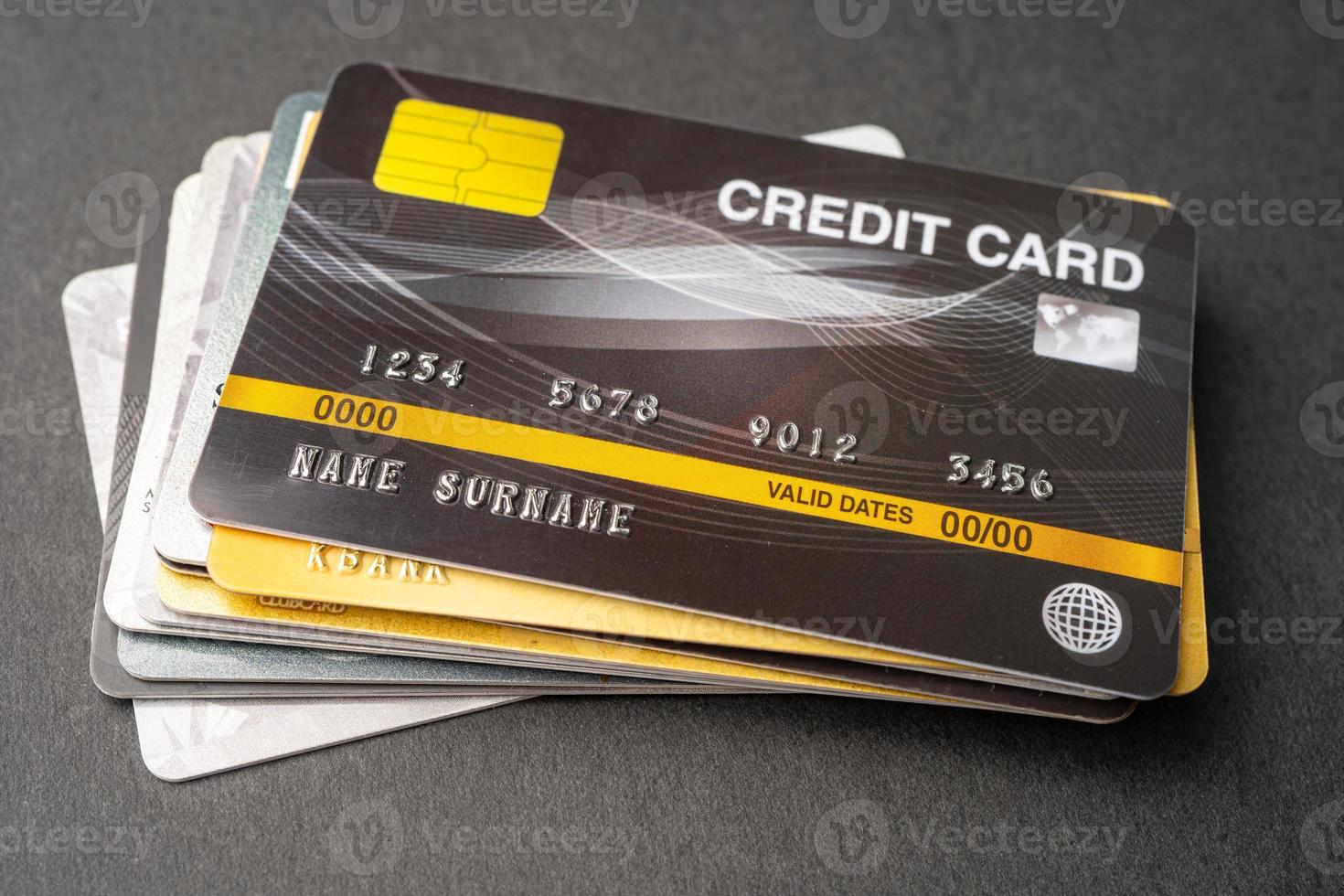 Credit card model. Finance development, Banking Account, Statistics, Investment Analytic research data economy, Stock exchange trading, Business company concept. photo