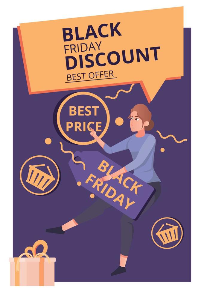 Black Friday Discount Banner vector
