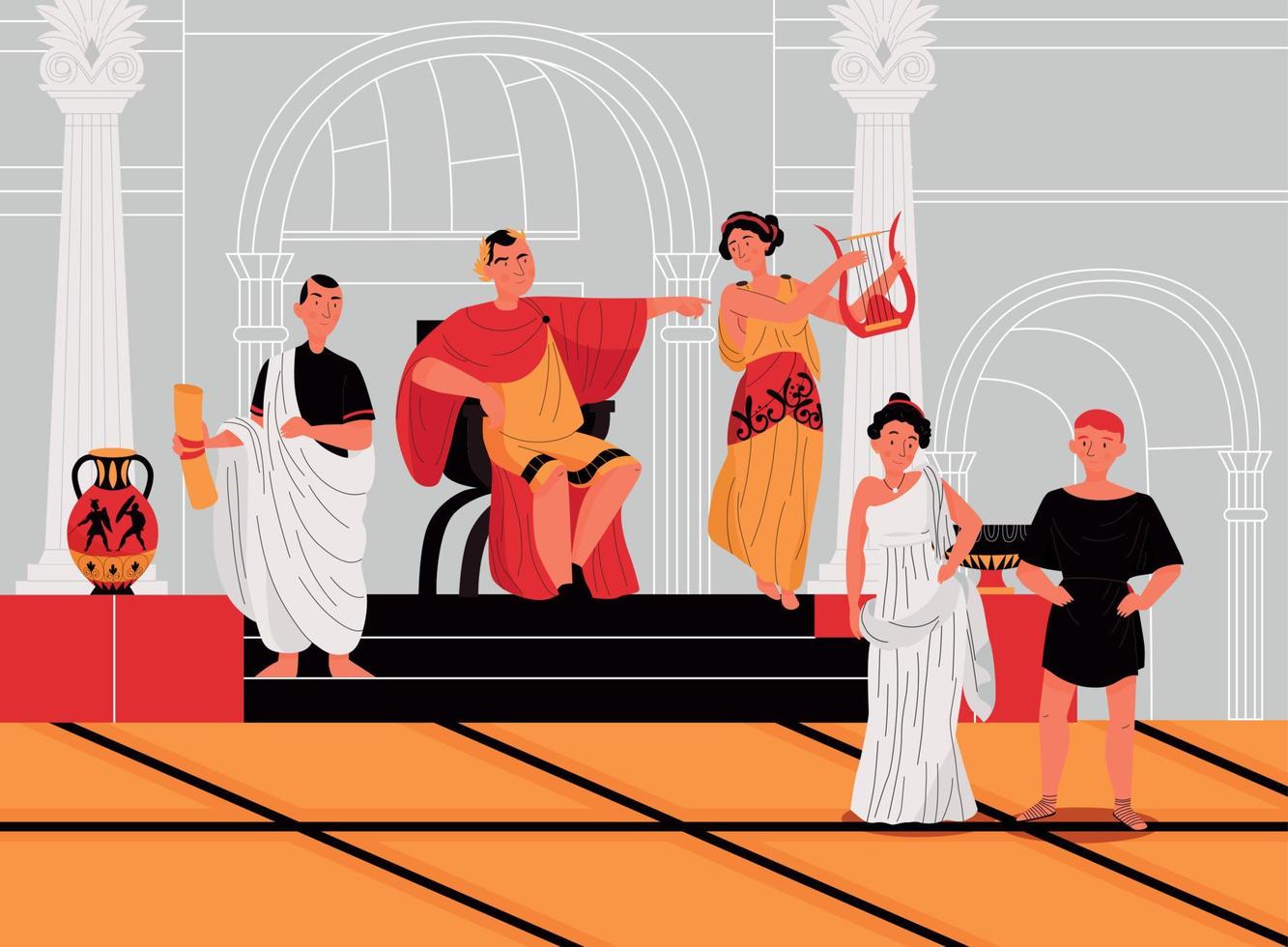 Roman People Illustration vector