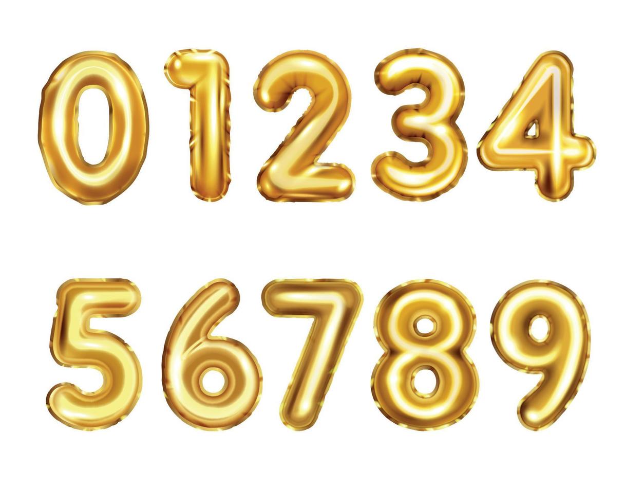 Balloon Numbers Set vector