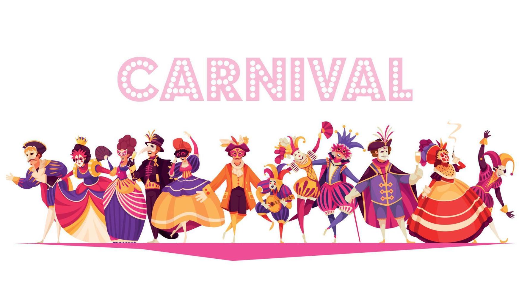 ilustración de carnaval veneciano vector