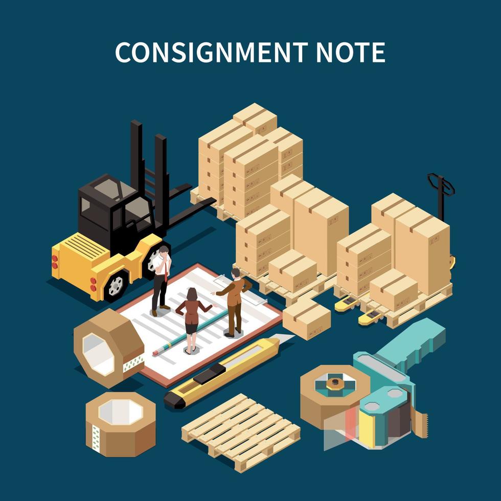 Procurement Management Isometric Composition vector