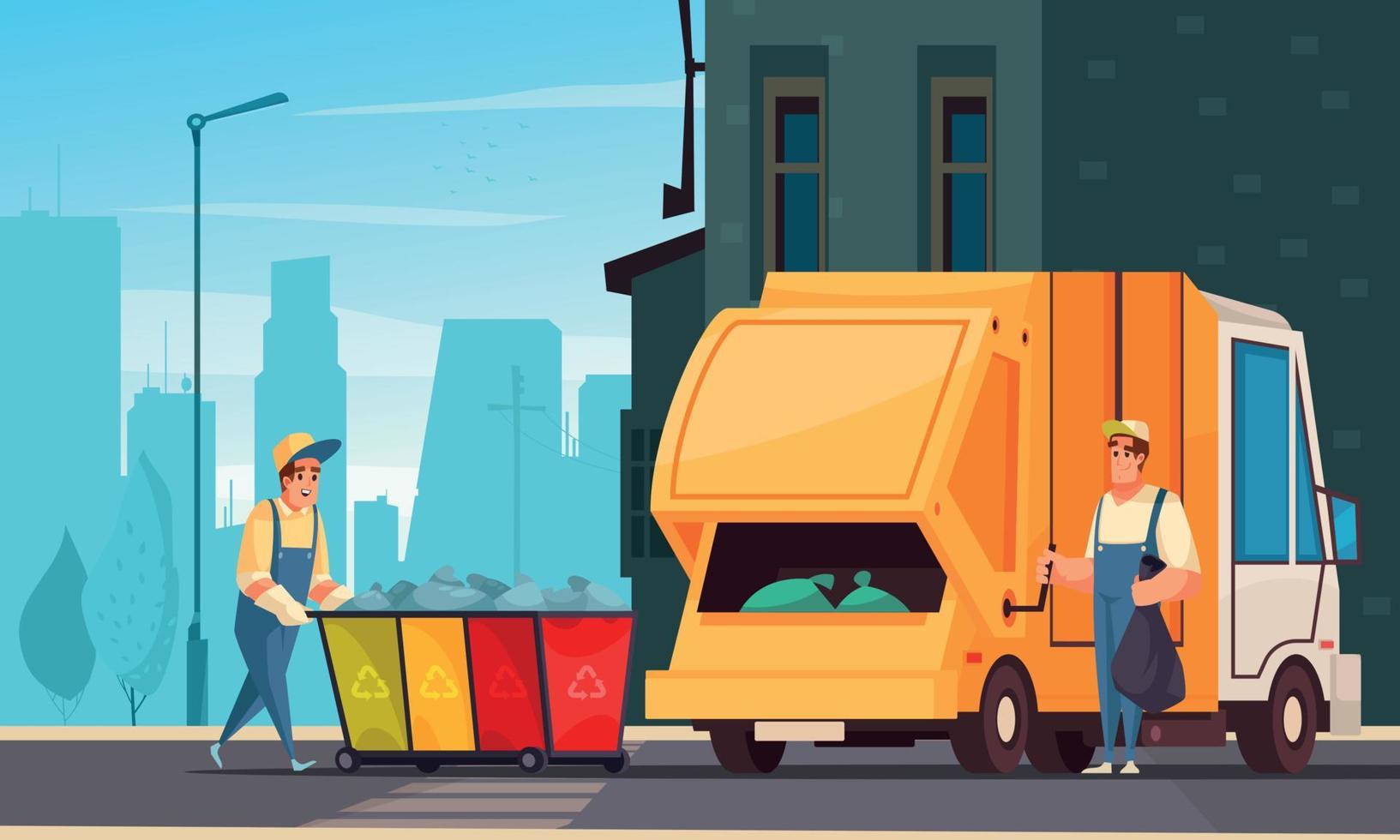 Garbage Cartoon Illustration vector