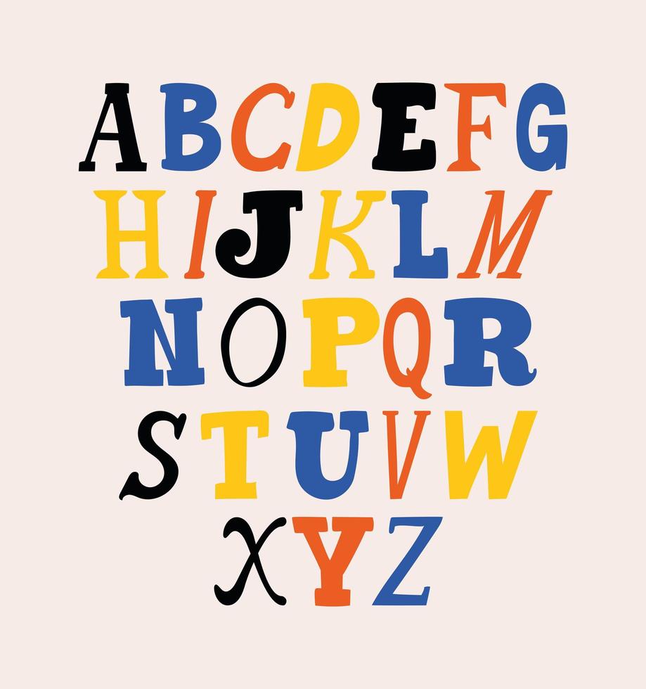 ransom note alphabet card vector